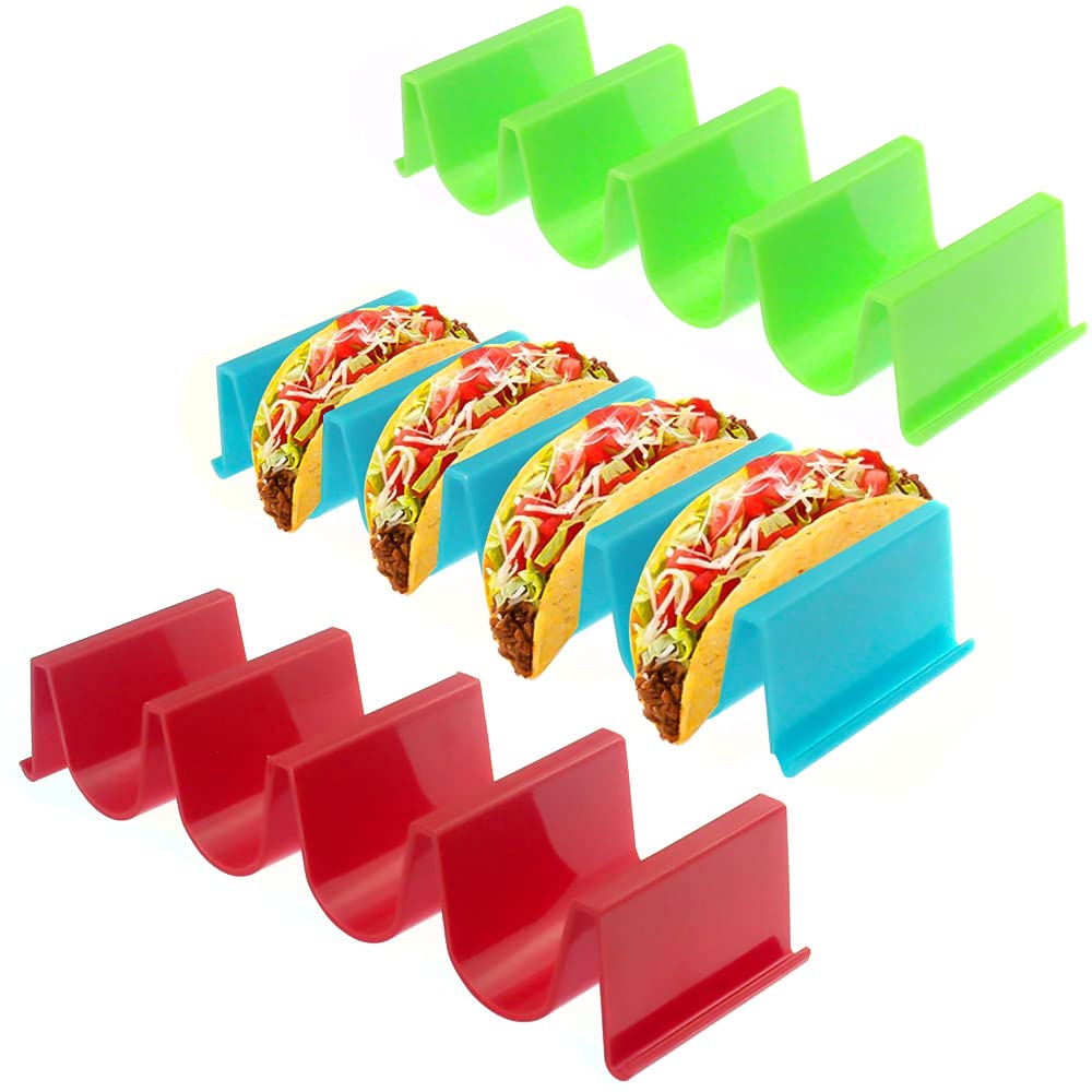 Lucywey LUCY WEI 3 Piece Tacos Holder Tacos Holder Plastic for Restaurants, Home, Picnic, Parties, Festivals