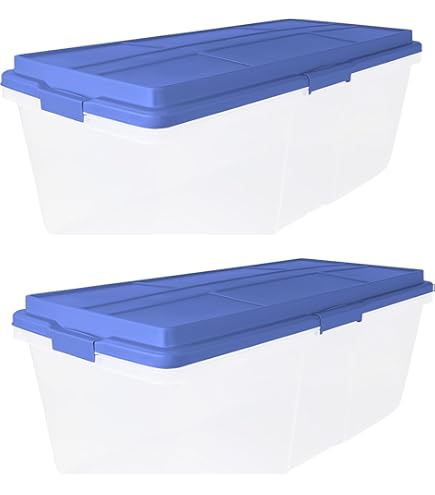 Amazon.com - CNEIESD 113 Quart（28.25 Gallons） Clear Storage Bin