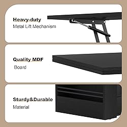 Lift Top Coffee Table, 4 in 1 Multi-Function Coffee