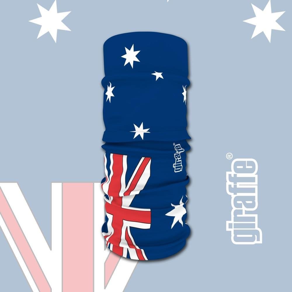 GIRAFFE Multifunctional Headwear Tunnel Tube Bandana for Motorbike, Triathlon, Bike, Cycling, Hiking, Climbing, Running, Ski, Snowboard AUSTRALIA FLAG GIR409