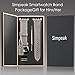 Simpeak Apple Watch Band 38mm, Genuine Leather Replacement iWatch Wristband Sport Strap with Stainless Metal Clasp for Apple Watch Series 3 2 1 Sport and Edition, Grey