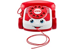 Fisher-Price Baby Toy Red Chatter Telephone, Mattel 80th Anniversary Edition Pull-Along Activity for Infants & Toddlers Ages 1+ Years