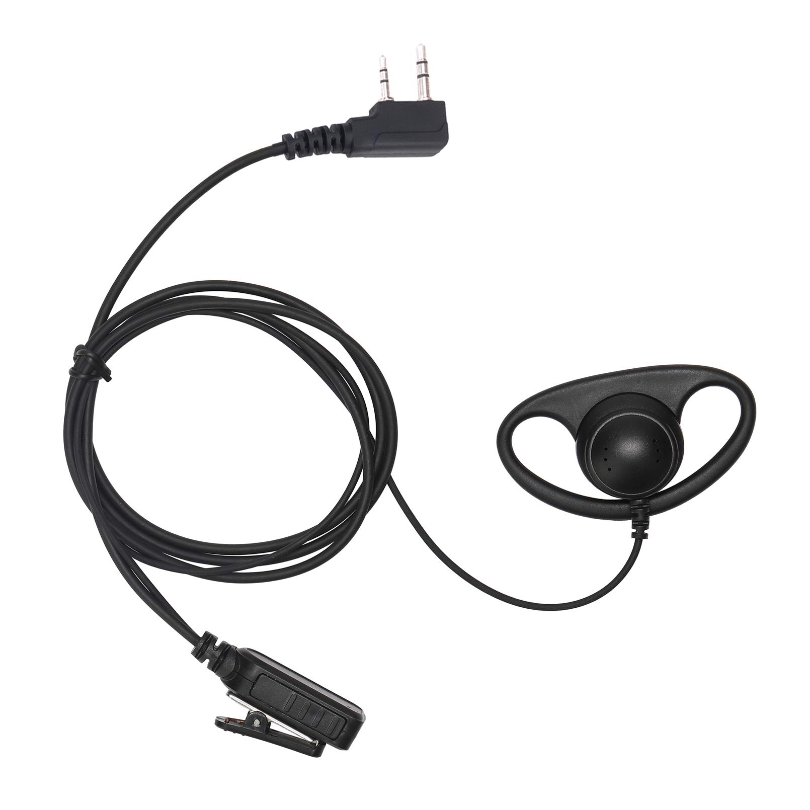 Photo 1 of Yolipar Earpiece Surveillance Kit Compatible with BaoFeng, BTECH, Kenwood Walkie Talkie with PTT Mic Headset Accessories (D-Shaped)