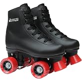 Chicago Rink Roller Skates for Girls &amp; Boys &ndash; Durable Top Performance Indoor/Outdoor Use Skate Shoes with Padded Ankle Collar, Lace-Up &amp; Velcro Strap &ndash; 54mm Urethane Wheels, Semi-Precision Bearings