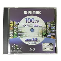 2 Pack Ritek BD-RE XL Rewritable BDXL 100GB Triple