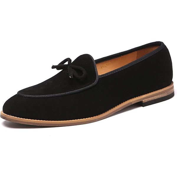 FSJ Men\'s Brown Vintage Tassel Casual Loafers Slip-On Suede Luxury Dress Shoes Suede Loafers Men Tassel Slip On Leather Casual Shoes  main image 3