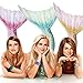 Satkago 12 Pcs Mermaid Slap Bracelets Two-Color Decorative Reversible Sequin Bracelet Birthday Party Favors for Girls Prizes for Kids Classroom Gifts