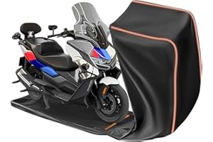 FJWDSC Full Enclosed Motorcycle Cover Waterproof Outdoor/Indoor Storage Waterproof Motorcycle Cover Heavy Duty with Reflectiv