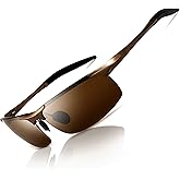 SUNGAIT Men's Polarized Sunglasses for Driving Fishing Golf Metal Frame UV400
