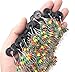 Mimilure 100 Pcs Rubber Fishing Bobber Stopper,6 in 1 Float Sinker Stops,Black Orange & Colorful Oval Cylinder,L M S Float Stop Available (Colorful & Oval, M)