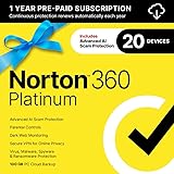 Norton 360 Platinum 2025, Antivirus software for 20