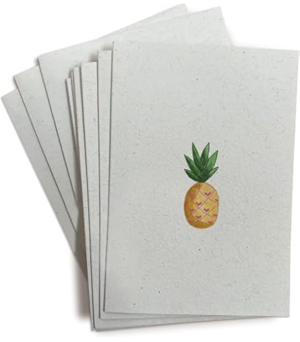 Great Papers! 50 Biglietti Di Ringraziamento Con Ananas Dorato E Lamina Oro - 12,4 X 8,6 Cm Con Buste