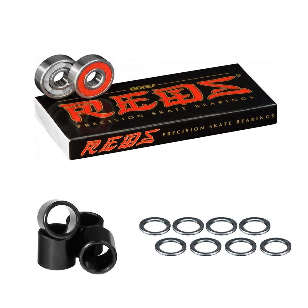 Bones Bearings Reds Bearings (8 pack W/Spacers and Washers) Buy Online