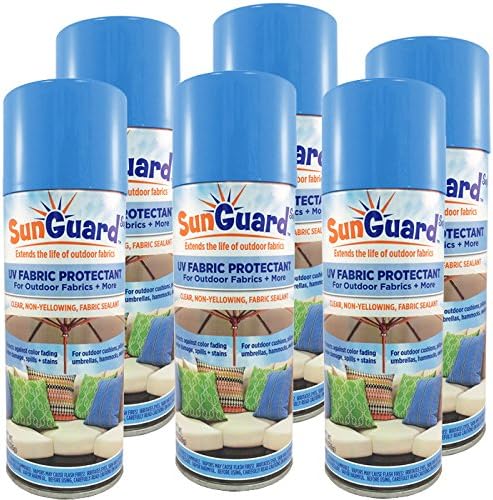 SunGuard Fabric UV Protectant and Sealant (6 PACK) for Garden and Home Prevents Fading Spills &amp; Stains