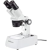 AmScope SE306R-AZ Forward-Mounted Binocular Stereo Microscope, WF10x and WF20x Eyepieces, 20X/40X/80X Magnification, 2X and 4