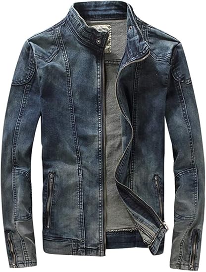Amazon Zengtu デニム ライダース ジャケット メンズ ジップアップ コート ジャケット 通販