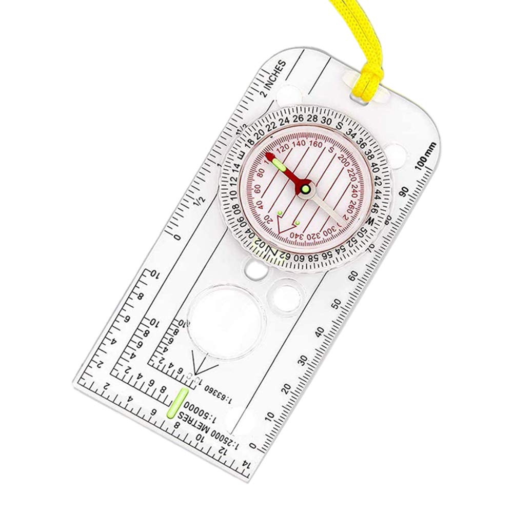 Navigation Compass,Adjustable Declination Explorer Compass Waterproof Orienteering Compas Boy Scout Compass with Lanyard for Explorer Expedition Camping,Survival Mountaineering or Hiking