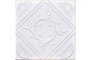 ANTIQUE CEILINGS 50pc of Anet White (20"x20" Foam) Ceiling Tiles - Covers About 135sqft