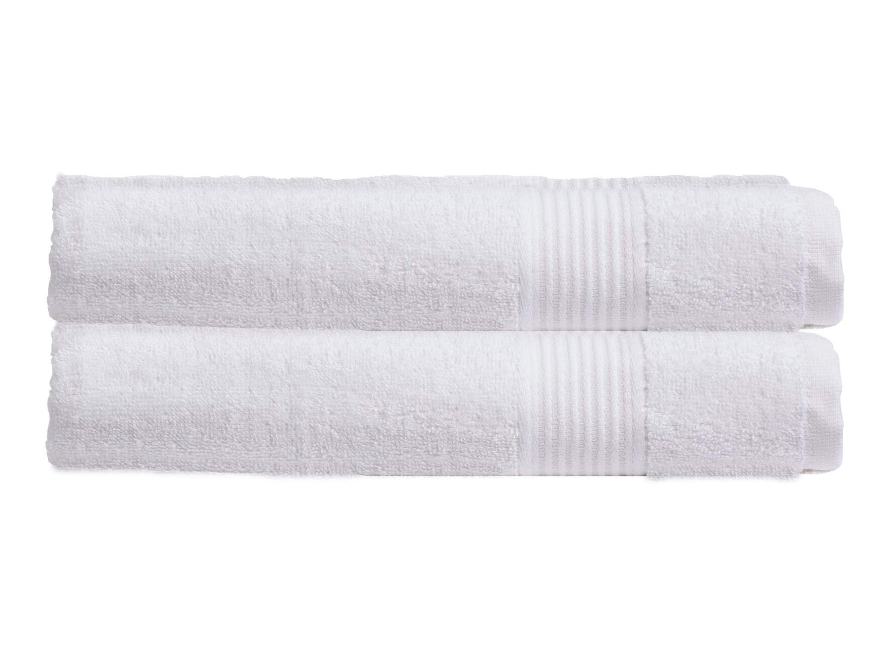 Olivia Rocco Egyptian Cotton Towels Home Bathroom Towel Set Bale Fade Resistant 500gsm Home Collection Bales Bath Sets, 2 Bath Towels White