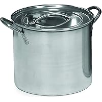 IMUSA USA Stainless Steel Stock Pot with Lid 8-Quart, Silver