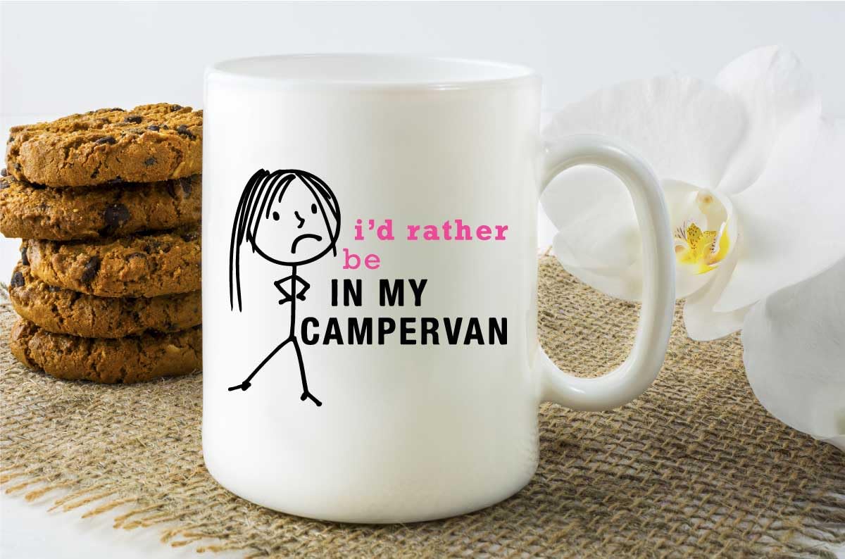 60 Second Makeover Limited Ladies I'd Rather Be in My Campervan Mug Gift Perfect Camper Van Gift for Van Life & Motorhome Accessories UK Campervan Accessories Ideas