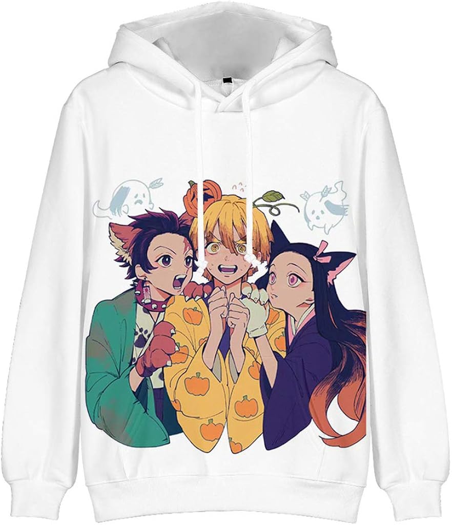 Demon Slayer Cosplay Hoodie 3D Printed Pullover Outwear Jacket Sweatshirt Hoodie for Boys Girls 