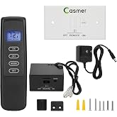 Upgraded Universal Fireplace Remote, Dual Power, Control Millivolt Valve | Temp Control &bull; Thermo Mode &bull; Child Lock &bull; Low Batt Alert &bull; Backlit LCD, Fit SKY-1001-A, SKY-1420T/LCD, RCK-K, Casmer 2-yr WTY