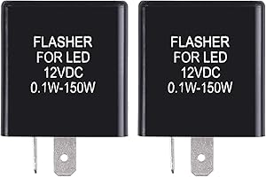 MGI SpeedWare 2-Pin LED Turn Signal Flasher Relay - Hyper Flash Fix (2-Pack)