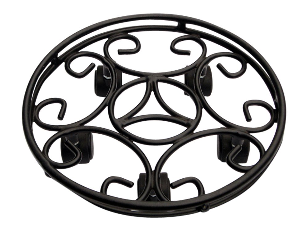 Garden Pride Round Plant Caddy - Heavy Duty Plant Wheels - Pot Trolley (14" Diameter)