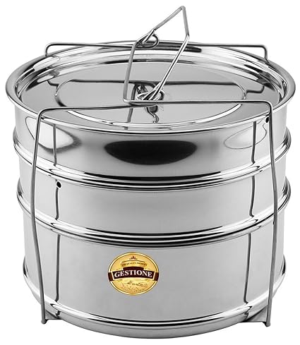 GESTIONE Cooker Separator Set (3 Containers) Suitable for 10 Ltrs Prestige/Similar Sized Outer Lid Pressure Cookers
