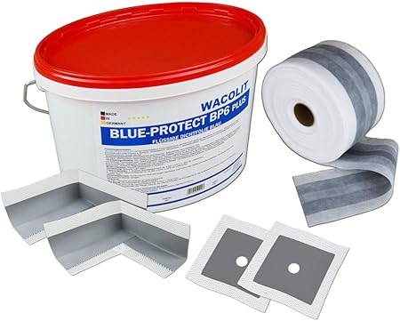 Wacolit"Dichtset 4" 6kg Flüssige Dichtfolie + 5m Dichtband + 2x