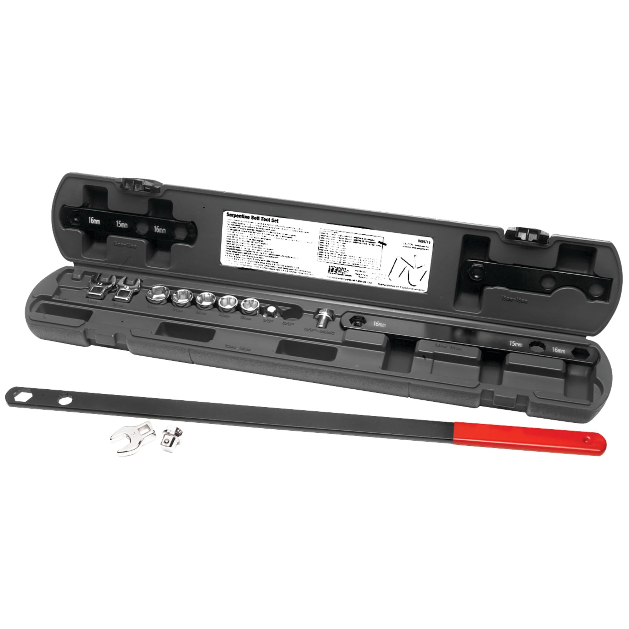 Performance Tool W89716 Serpentine Belt Tool, 16-Piece
