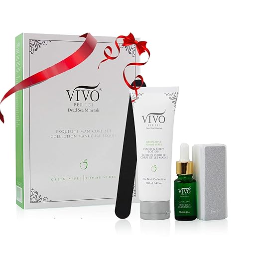 Vivo Per Lei Nail Buffer Set | Dead Sea Nail Buffer and Shine Kit for Salon Quality Manicure | Nail Filing Kit with 3-Step Buffer, Cuticle Oil, Hand Lotion | Manicure Set for Classy Nails best nail care kit Vivo Per Lei Nail Buffer Set | Dead Sea Nail Buffer and Shine Kit for Salon Quality Manicure | Nail Filing Kit with 3-Step Buffer, Cuticle Oil, Hand Lotion | Manicure Set for Classy Nails best nail care kit