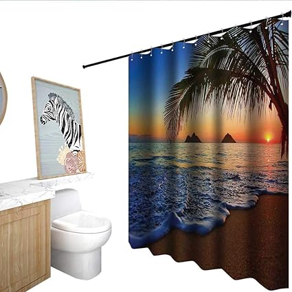 Amazon Com Hawaiian Decor Home Decor Shower Curtain Pacific