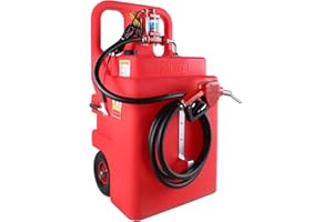 PRUNkuar 32 Gallon Portable Diesel Fuel Caddy Tank with 12V 12GPM Electric Transfer Pump, Auto Fueling Nozzle for Trucks Boats