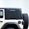 FURYENGRAVER Rear Window Storage Molle Panel Flank Kit Rear Window Protective Decoration for Jeep Wrangler 2018-2025 JL 4 Doors