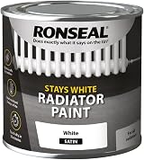 Ronseal Stays White Satin Radiator Paint 250ml - Heat Resistant, One Coat view 1