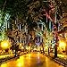 Adecorty Christmas Lights Outdoor Tree Cascading Icicle Lights 12 inch 8 Tubes Shooting Star Waterfall Meteor Shower Falling Rain Lights for Holiday Decorations Wedding Party New Year (Multi Color)