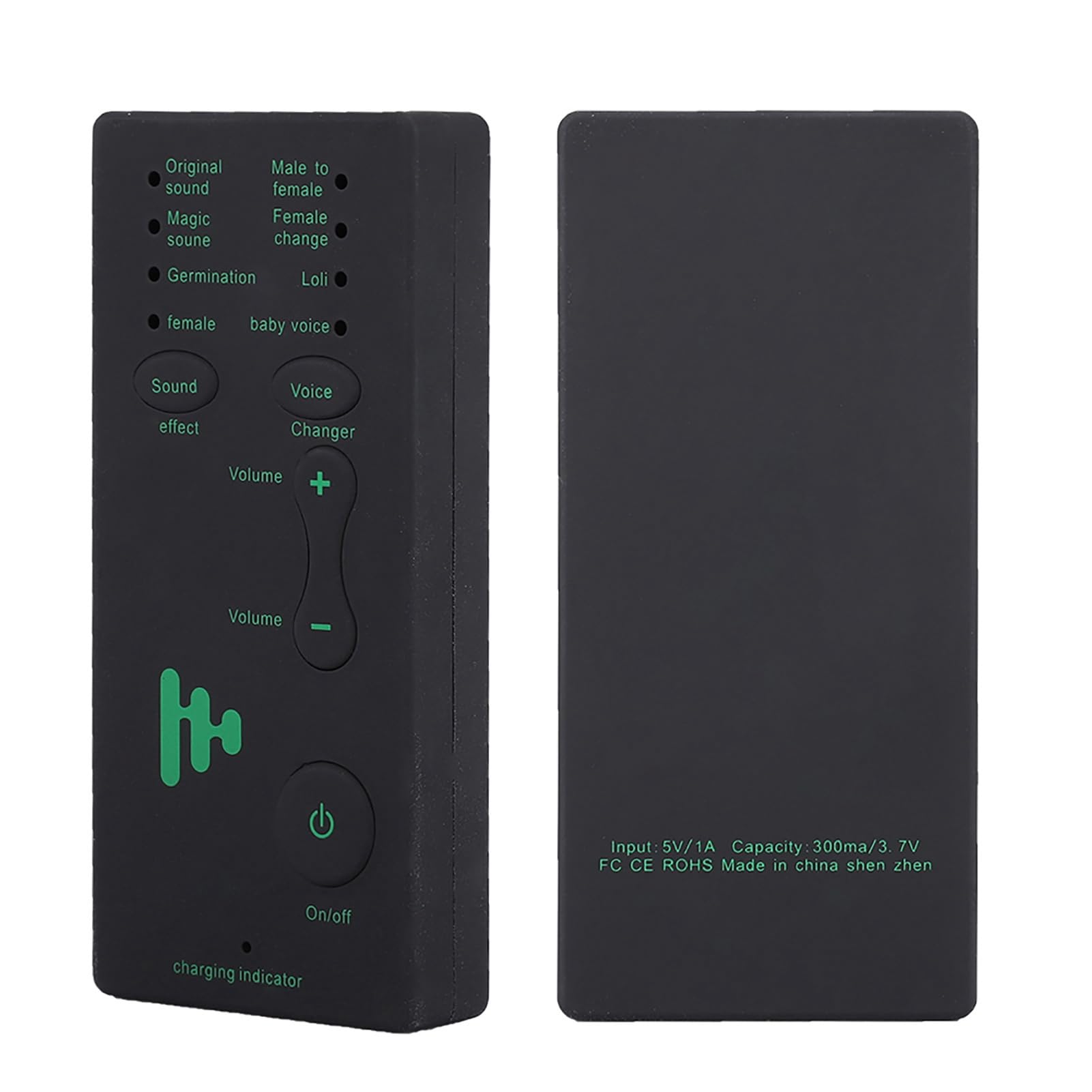 Portable Mini Voice Changer Disguiser Modulator, 4 Adjustable Sound Effects + 4 Phonetic Changes, Universal Stereo Audio Sound Changer, /PC/Phone/Laptops/Live/Sing