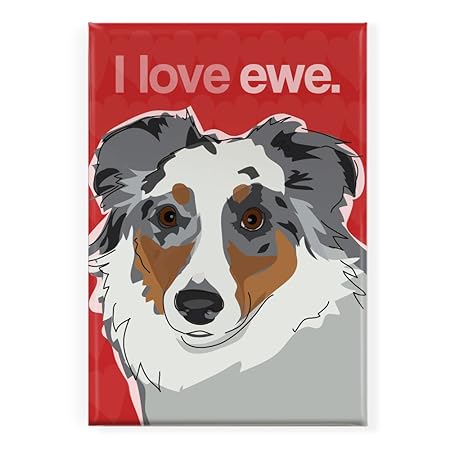 Pop de Perro I Love Ewe Pastor Ovejero Australiano imán para ...