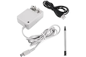 Charger & Stylus Pen & Short Cable, AC Adapter Compatible with 3DS XL/New 3DS/New 3Dsll/2DS/Dsi/DS/Dsix Lite Console Games 10