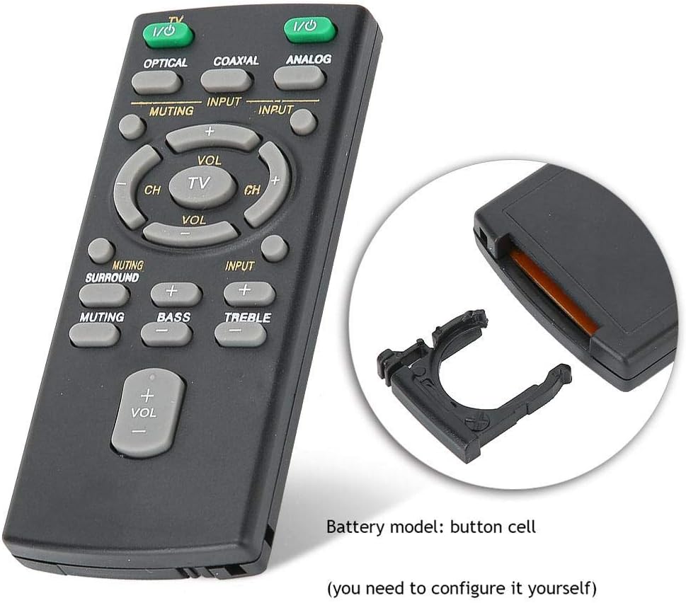 Socobeta Remote Control Universal Sound Bar Remote Controller Replacement Controller RM-ANU159, Black - Image 5