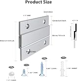 CFOFT French Cleat Hanger 2 Inches Aluminum Z Clips 2 Pairs 30lbs view 2