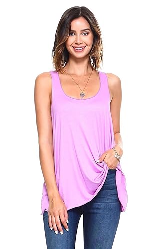 purple flowy tank top