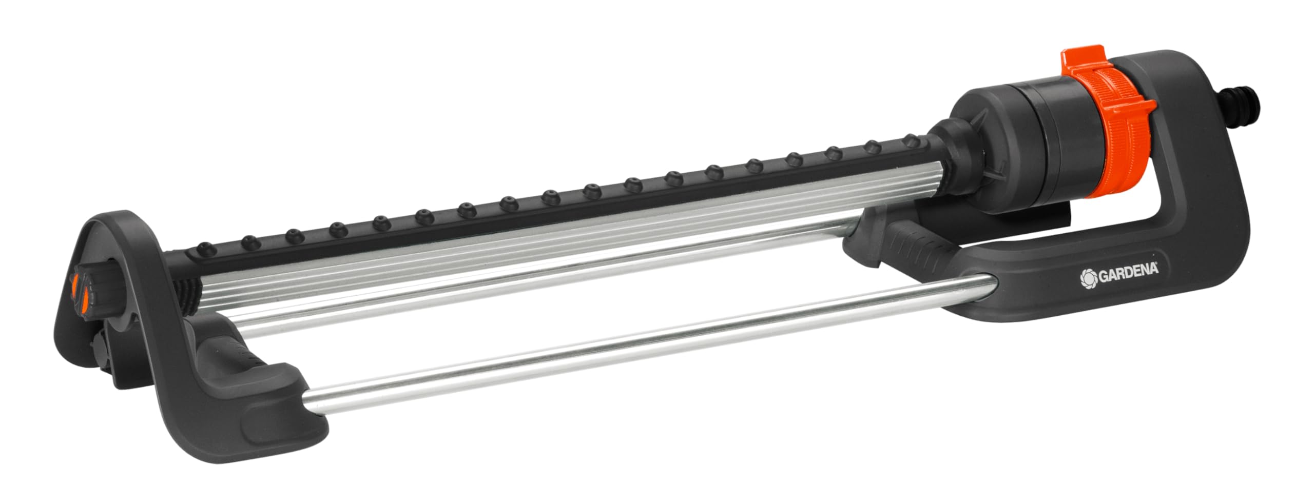 Gardena Aqua L rectangular sprinkler: Lawn sprinkler for watering areas of 120–280 m², range 8–16 m, spread max. 16 m, built-in metal filter (18704-20)