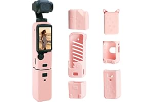 LKTOP Osmo Pocket 3 Case for DJI Silicone Protective Cover, Soft Lens Screen Protector Scratch-Resistant Sleeve Skin, Compati