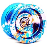 Sidekick Yoyo Pro Blue Silver Gold Splashes Professional Aluminum UNresponsive YoYo