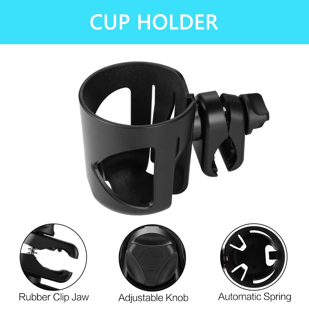 Accmor Universal Walker Cup Holder, Wheelchair Cup Holder, Rollator Cup Holder, 360° Rotatable Bottle Holder for Wheelchair, Walker, Rollator, Mobility Scooter