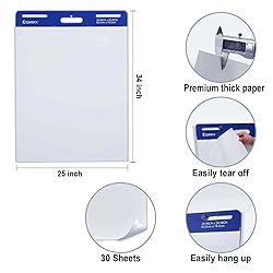Comix Sticky Easel Pad, 25 x 30 Inches Flip Chart