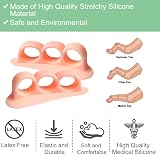Welnove Hammer Toe Cushions Pads 10PCS Gel Toe Straightener Beige 3 Loops view 3